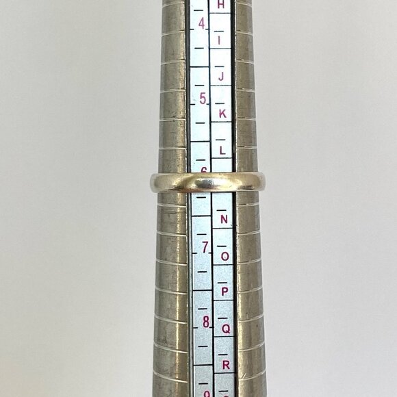 Sterling Silver 925 Round Bezel Set Rose Quartz Cabochon Band Ring Size 6 - Picture 9 of 16